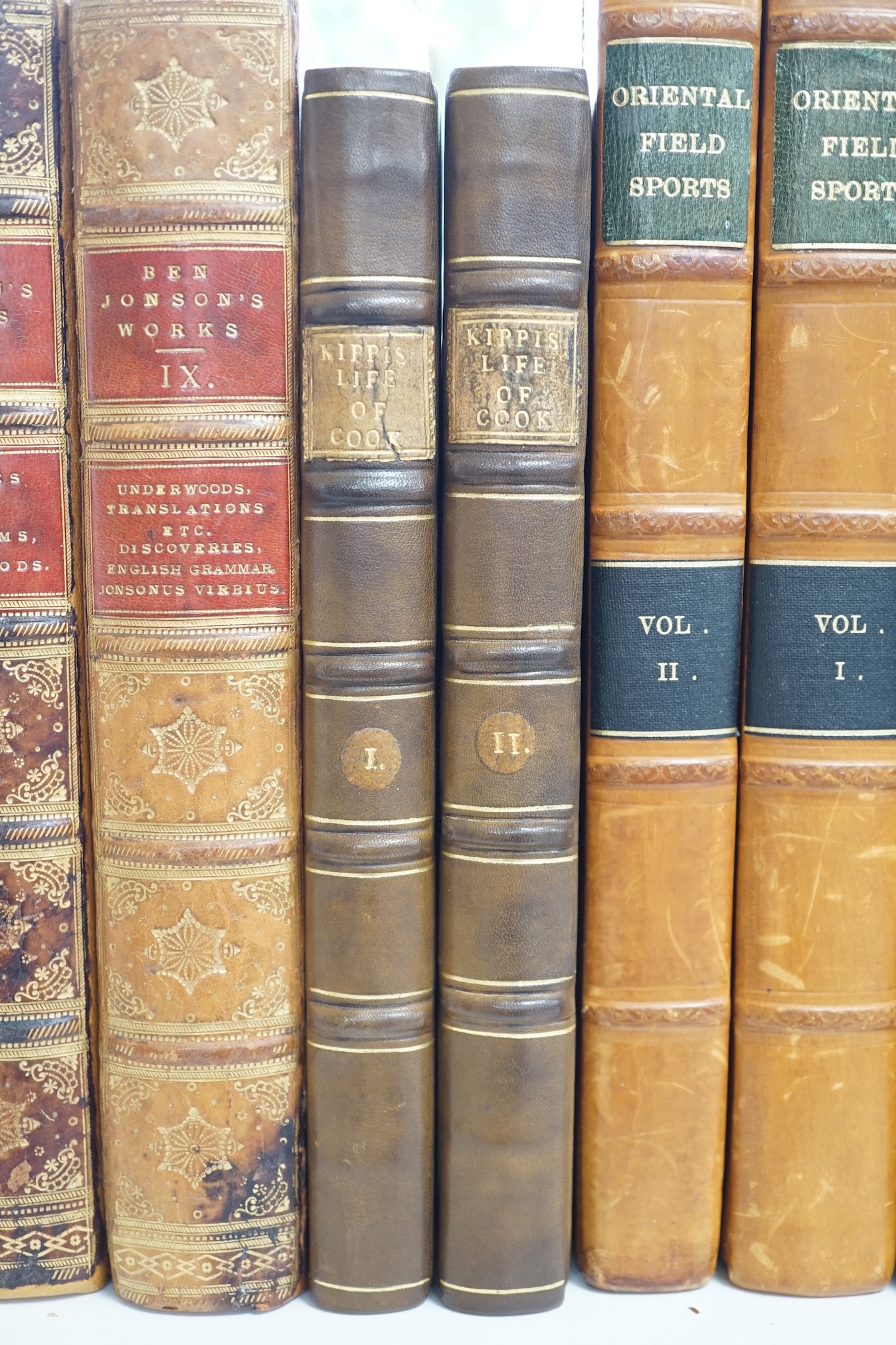 Kippis, Andrew - The Life of Captain James Cook. 2 vols. newly rebound quarter calf and cloth, gilt panelled spines. Basil printed by J.J. Tourneisen, 1788